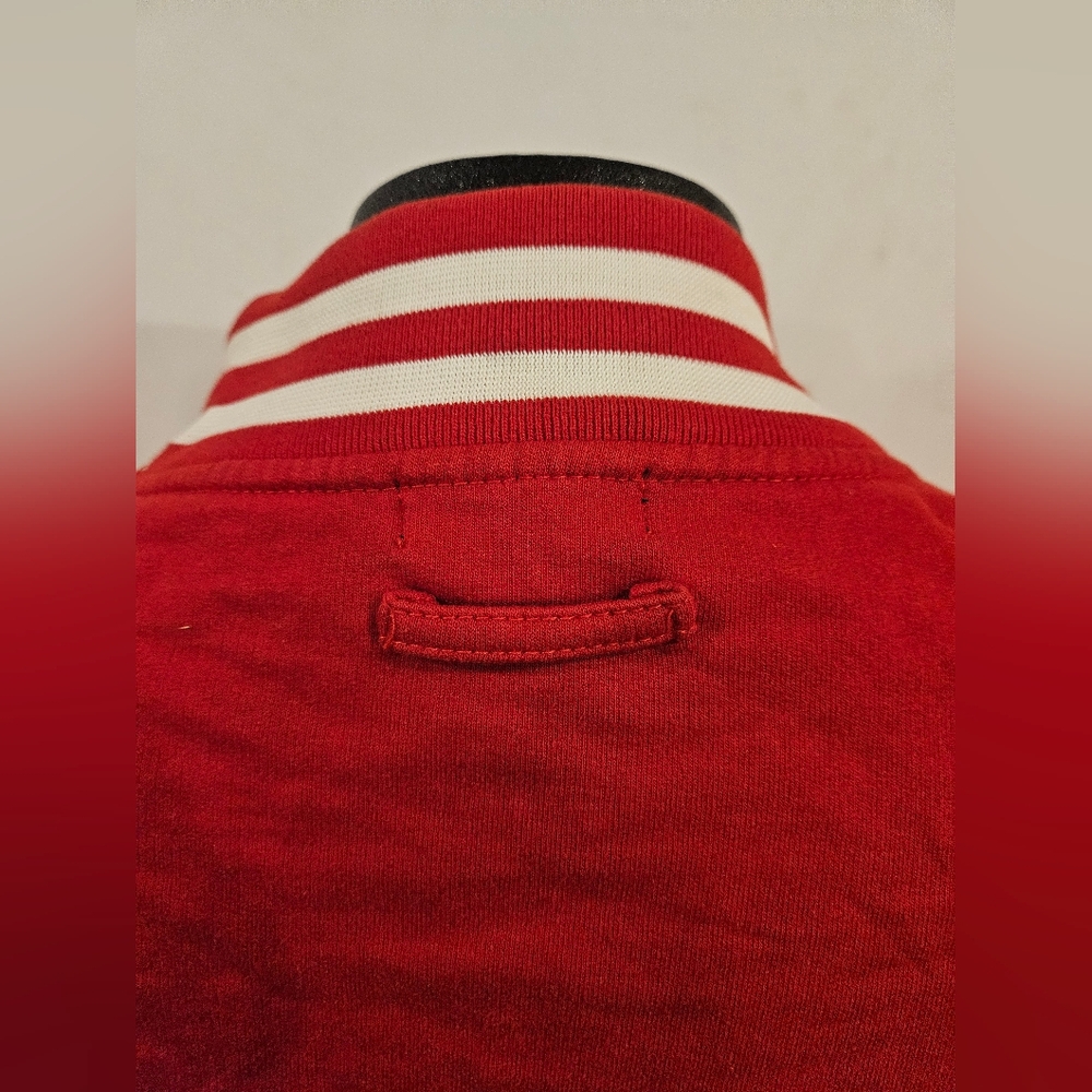 Red Varsity Jacket With Skull Patch - image 4
